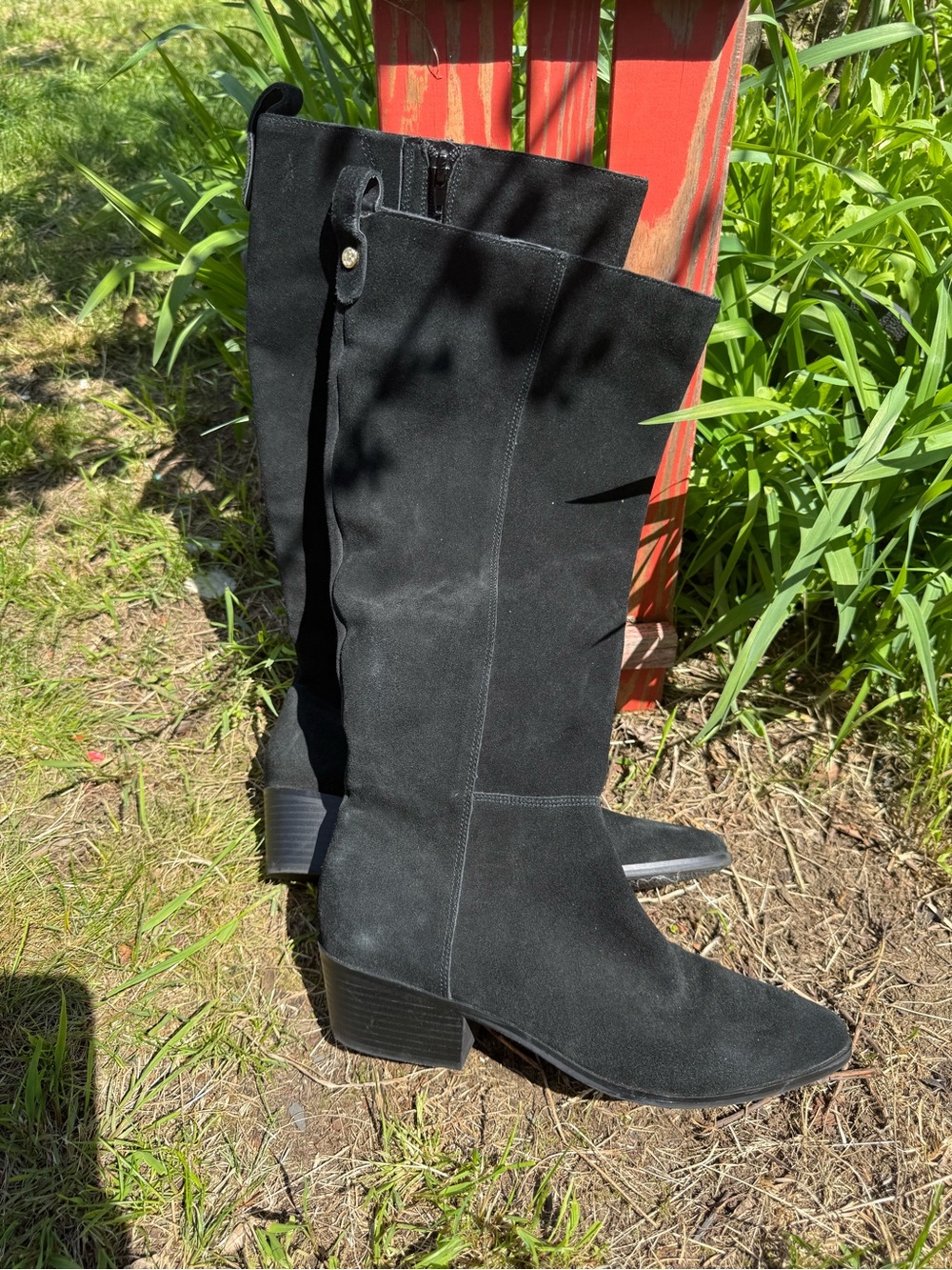 Bandolino EUC Sz 9M Black Suede Mid-Calf Women's Heeled Boots